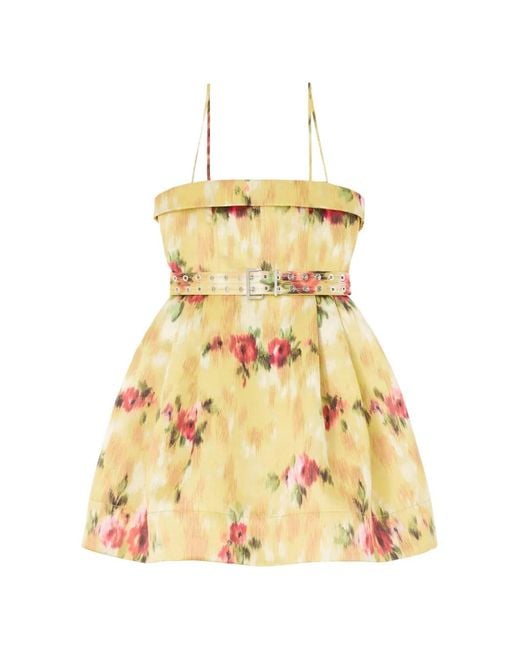 Ganni Metallic Printed Mini Dress