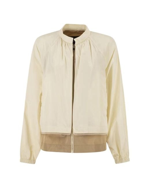 Fabiana Filippi Natural Zip-Up Lightweight Jacket