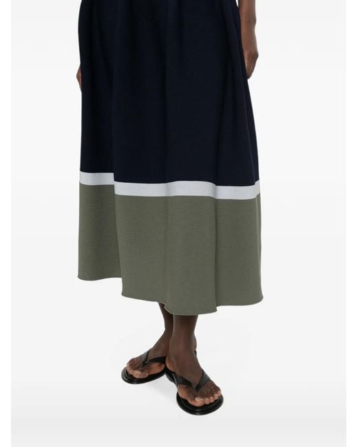 CFCL Maxi-Plooirok Met Colourblocking in het Blue