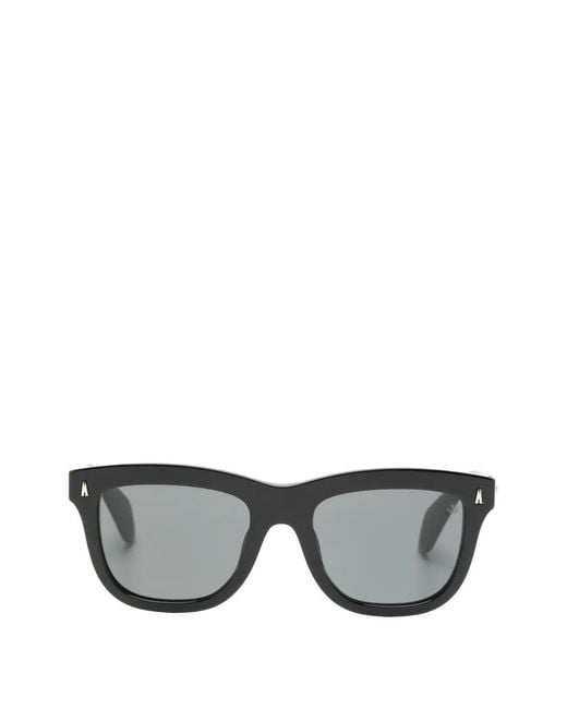 Moncler Gray Bronzz Logo-Plaque Rectangle-Frame Sunglasses
