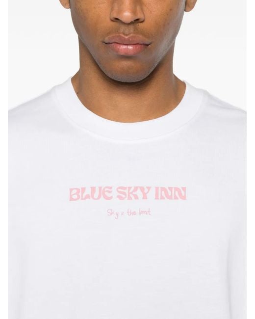 BLUE SKY INN White Graphic-Print T-Shirt for men