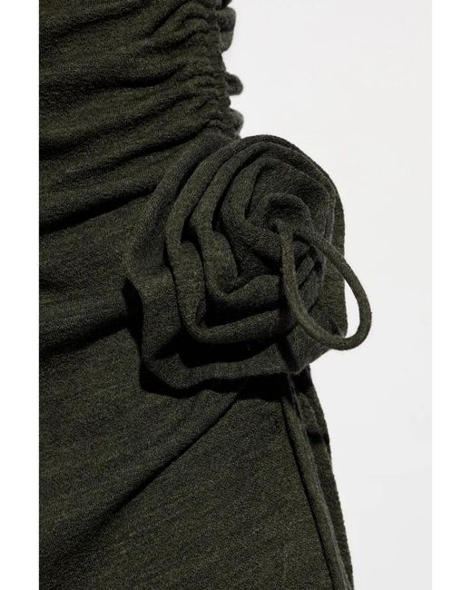 Burberry Black Rose Wool Halterneck Dress
