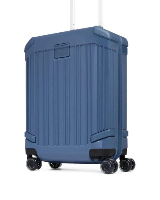 Piquadro Blue Four-Wheel Cabin Luggage
