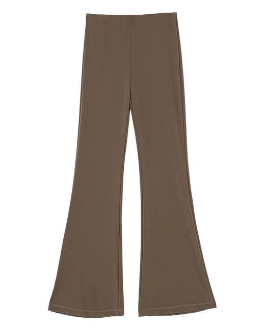 Maliparmi Brown Contrast-Stitching Trousers