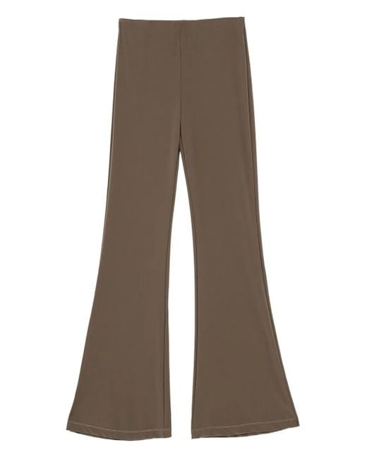 Maliparmi Broek Met Contrasterend Stiksel in het Brown