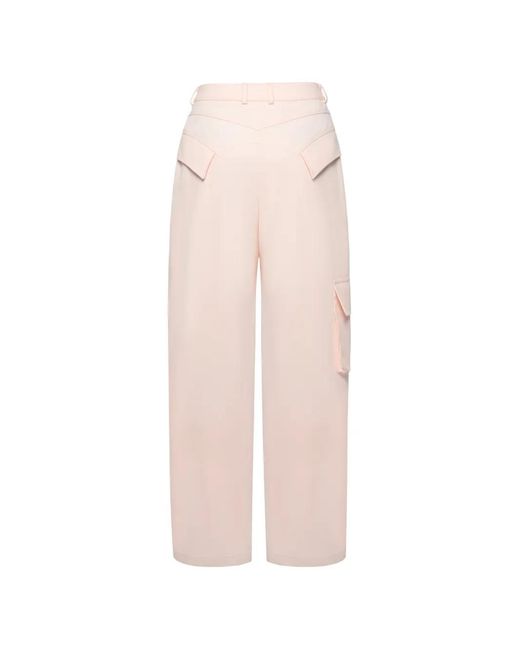 Anouki White Wide-Leg Cargo Pants
