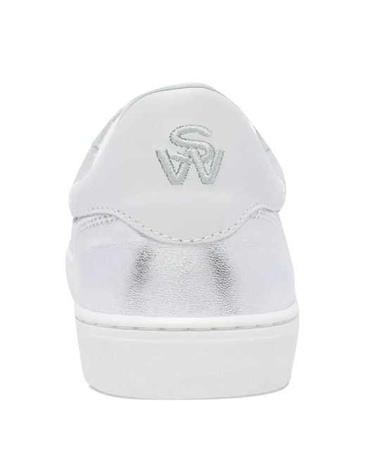 Stuart Weitzman White Leather Sneakers
