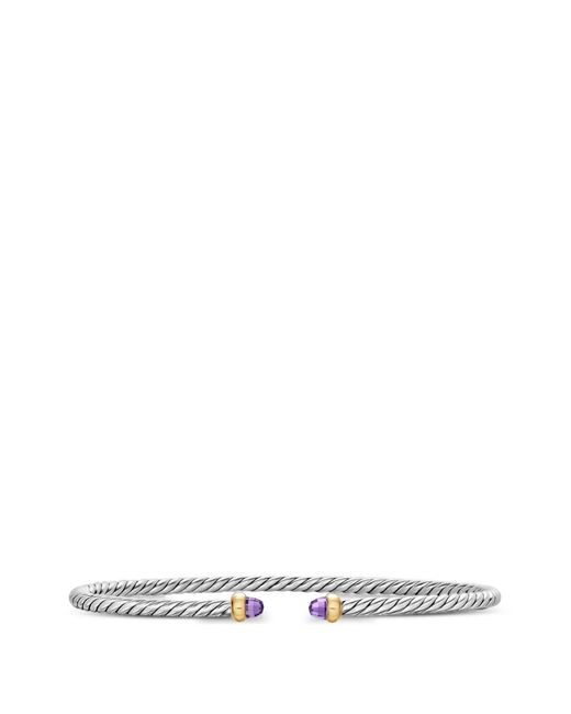 David Yurman White Micro Cable Flex Bracelet