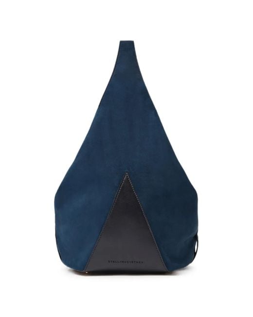Stella McCartney Blue Triangular-Panel Shoulder Bag