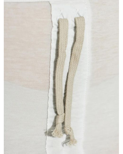 Rick Owens White Drawstring Slit Skirt