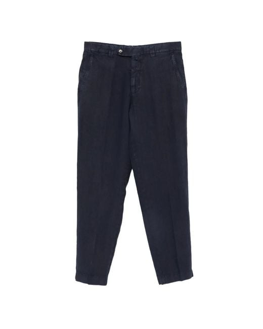 Berwich Blue Linen Trousers for men