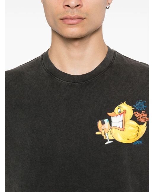 Camiseta con pato estampado de x Crypto Puppets® Mc2 Saint Barth de hombre de color Black