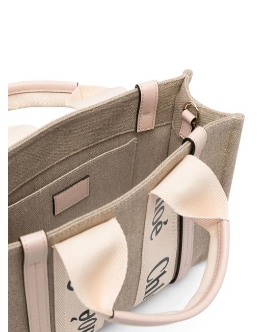 Petit sac cabas Woody Chloé en coloris Natural