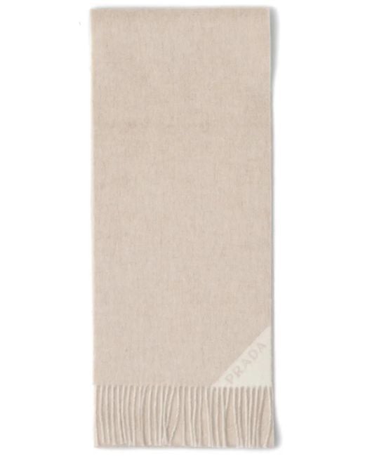 Prada Natural Reversible Cashmere Scarf