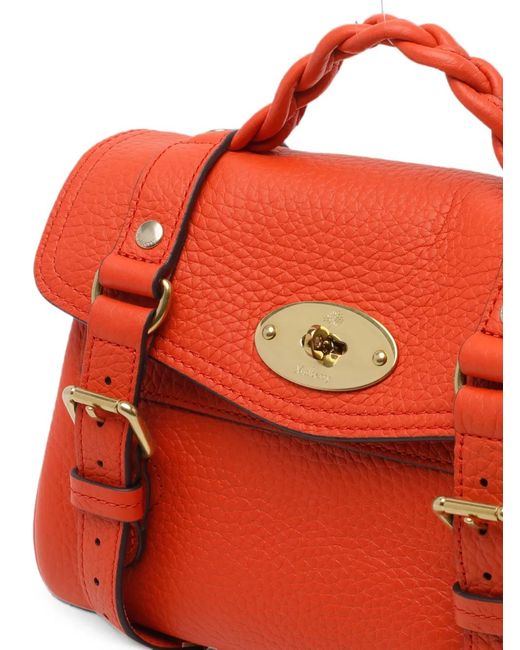 Mulberry Red Mini Sac Cabas Alexa En Cuir