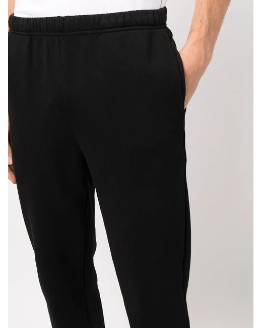 Les Tien Black Drawstring Track Pants for men