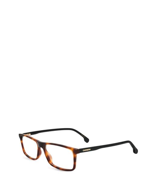 Carrera White Tortoiseshell-Effect Rectangle-Frame Glasses for men