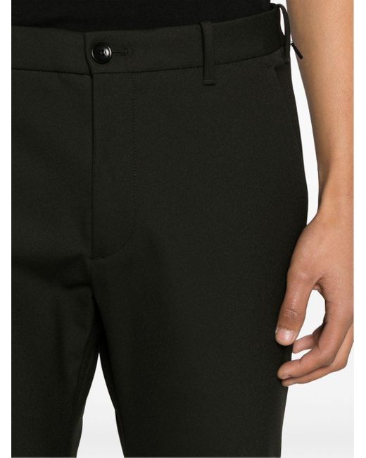 Incotex Black Low-rise Straight-leg Trousers for men