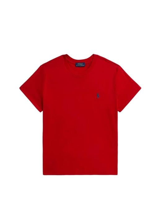 Polo Ralph Lauren Red Pony-Motif Cotton T-Shirt