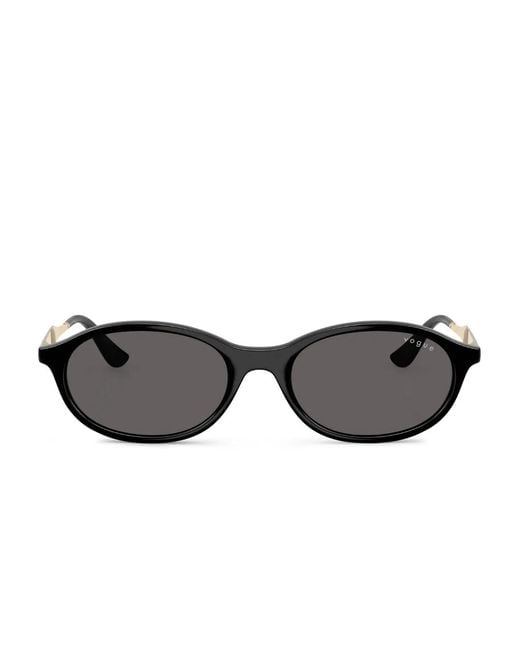 Vogue Eyewear Black Oval-Frame Sunglasses