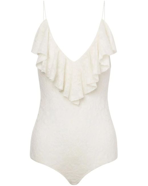 Body con detalle de volantes Philosophy Di Lorenzo Serafini de color White