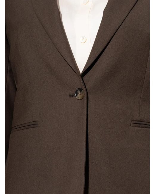 Paul Smith Brown V-Neck Button-Fastening Blazer