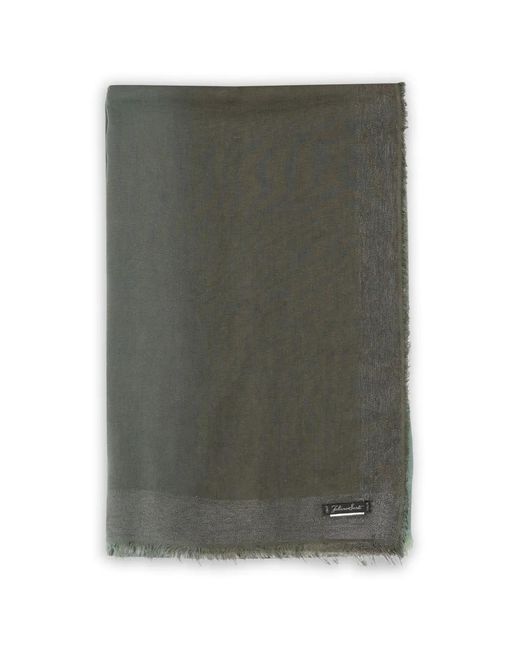 Faliero Sarti Green Fringed Scarf