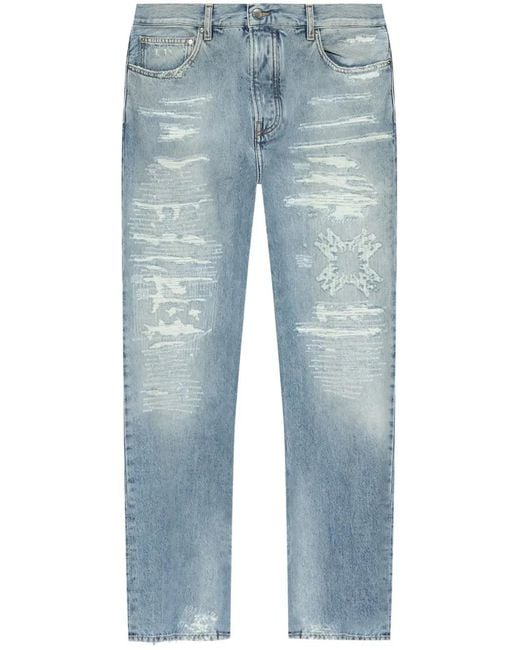 Amiri Blue Ma Quad Repaired Straight Jean for men
