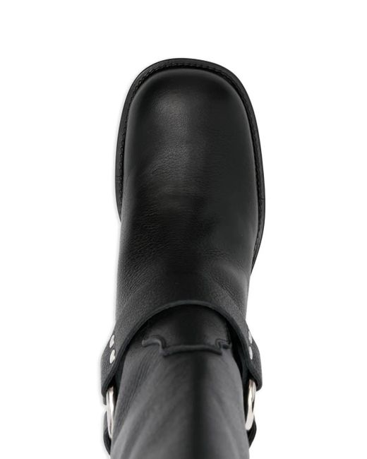 GISÉL MOIRÉ 45Mm Blackpool Ring-Buckle Leather Boots