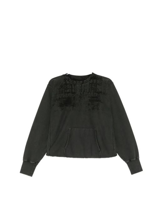 Maison Margiela Black Logo-Print Sweater