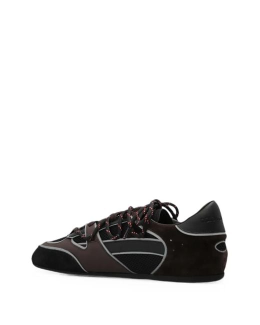 Dolce & Gabbana Black Ginnica Panelled Mesh Sneakers for men