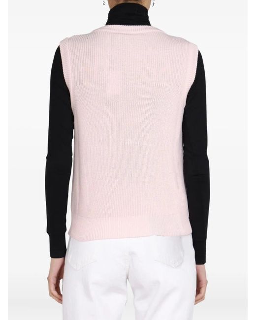 Raf Simons Pink V-Neck Vest