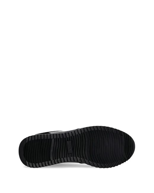 Mexx Black Reptile-Effect Panelled Sneakers
