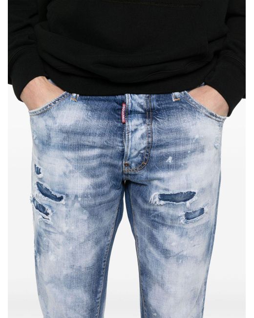 DSquared² Blue Light Everglades Patch-detail Jeans for men