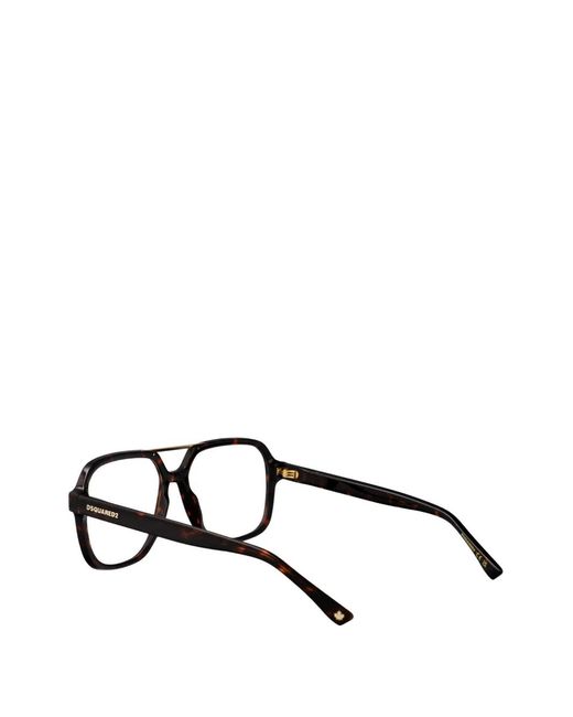 DSquared² Brille Mit Doppeltem Steg in Black für Herren