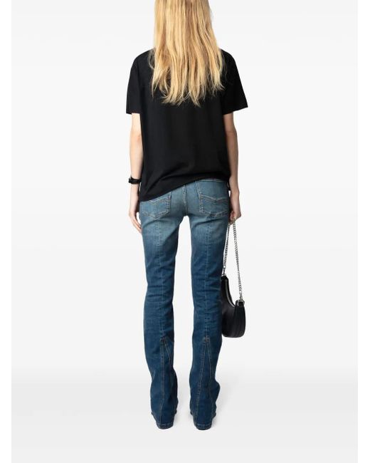 Zadig & Voltaire Black Tommer Strass T-Shirt