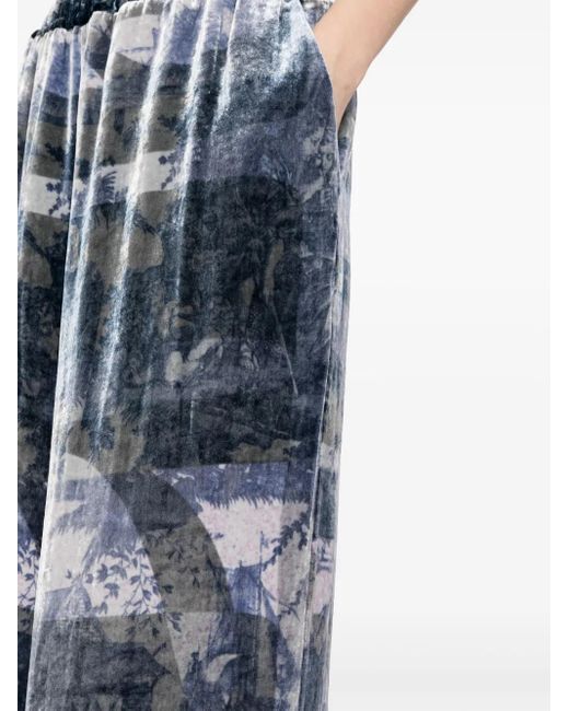 Pierre Louis Mascia Blue Velvet Trousers