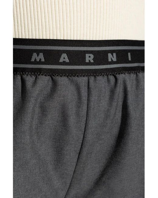 Marni Gray Chic Mini Shorts For