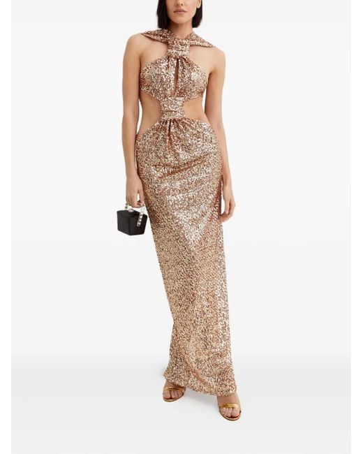 Bronx and Banco Natural Sol Sequin Cut-Out Dress