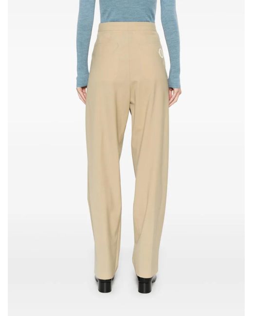 Moncler Natural Logo-Patch Trousers