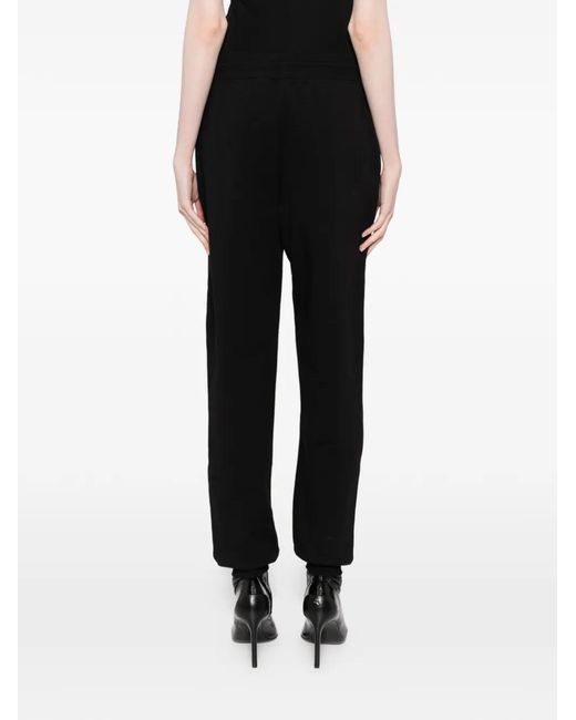 Karl Lagerfeld Black Logo Rhinestone-Embellished Sweatpants