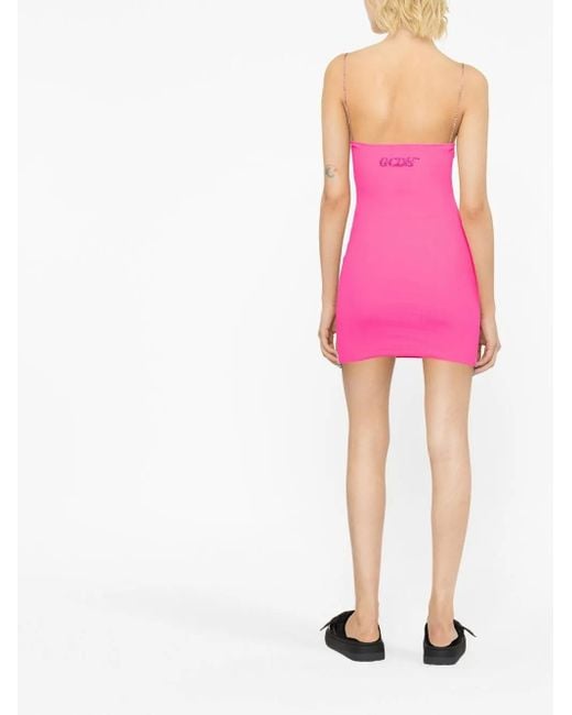 Gcds Pink Dress With Cut-out Detail