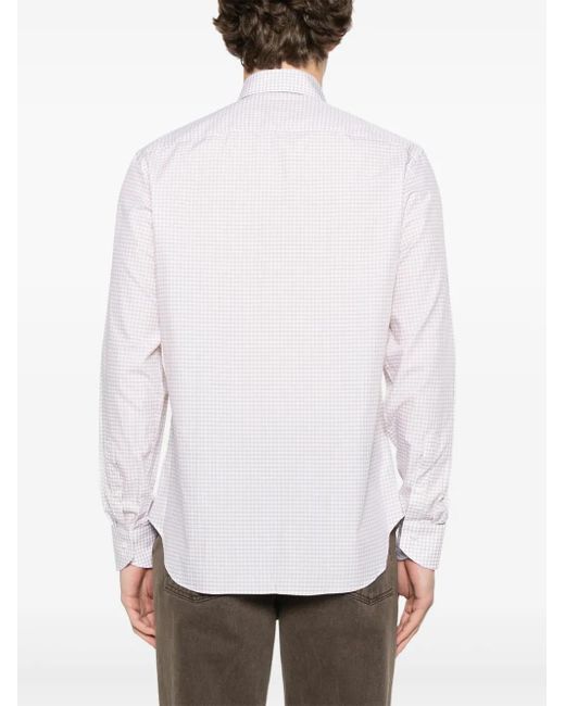 メンズ Canali コットン シャツ White