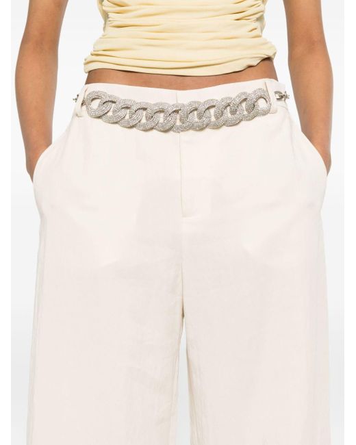 Pantalon ample à effet froissé Blumarine en coloris White