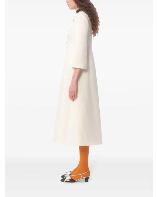 Valentino Garavani Natural Midi Crepe Couture Dress