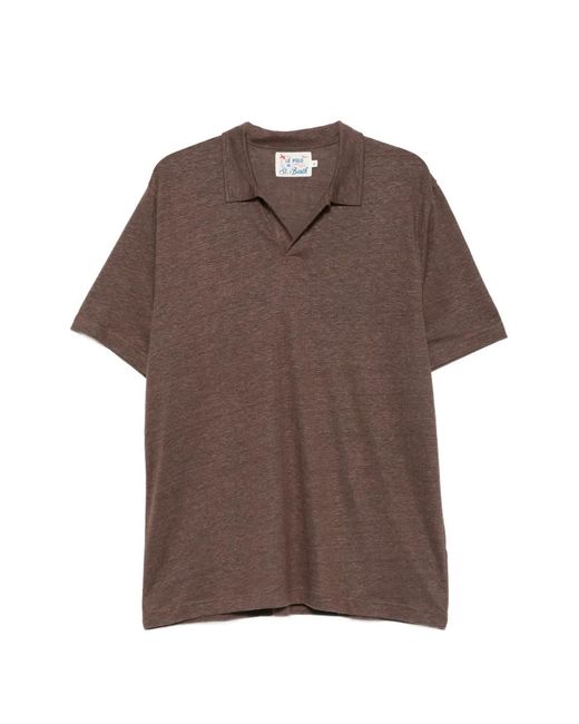Mc2 Saint Barth Brown Marl-Effect T-Shirt for men