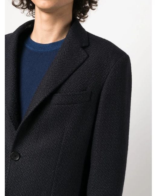 Etro Blue Button Up Long Sleeve Blazer for men