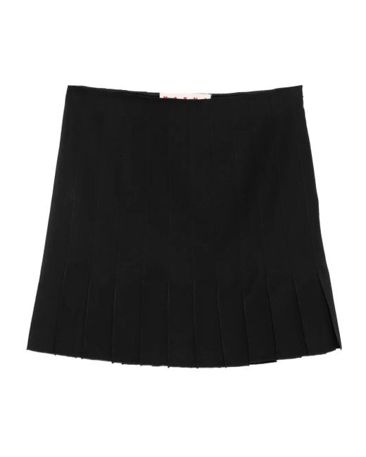 Marni Wollen Mini-Rok in het Black