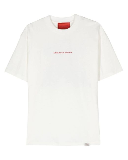 Vision Of Super White Logo-appliqué Cotton T-shirt for men