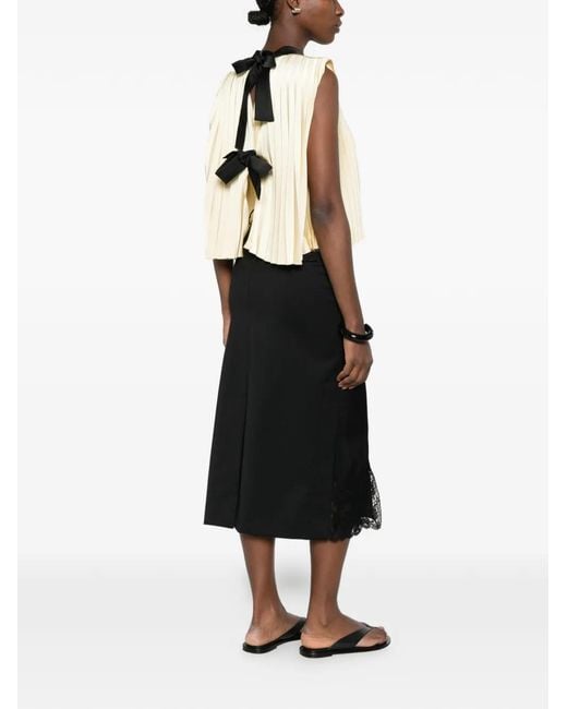 Sandro Natural Pleated Blouse